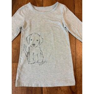 American Girl Girls Nightgown XS 5 6 Honey Puppy Dog Blue Pajamas Clothes
